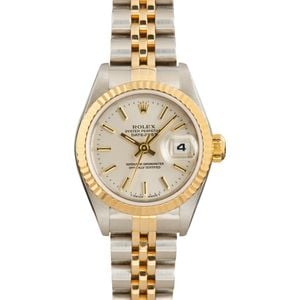 Lady Rolex Datejust 69173 Silver Index Dial