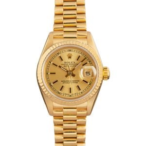 Rolex Lady Datejust 69178 Champagne Index Dial