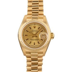 Rolex Lady Datejust 69178 Champagne Index Dial