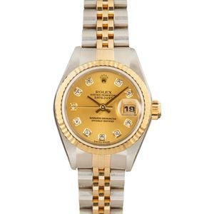 Used Rolex Datejust 79173 Champagne Dial