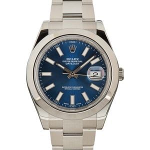 Rolex Datejust II ref 116300 Blue Dial Stainless Steel