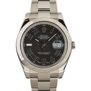 Rolex Datejust II Ref 116300 Black Roman Dial