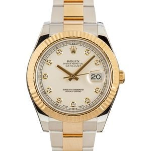 Rolex Datejust II ref 116333 Ivory Diamond Dial