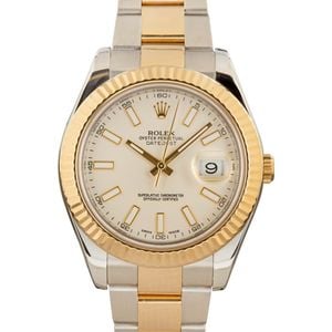 Rolex Datejust II Ref 116333 Ivory Dial