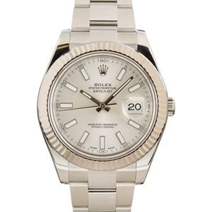 Used Rolex Datejust II Ref 116334 Silver Dial