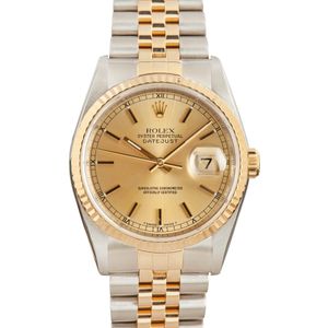 Pre Owned Rolex Datejust 16233 Champagne