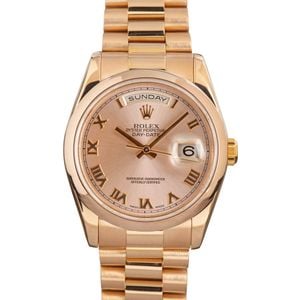 Rolex Day-Date 118205 18k Rose Gold