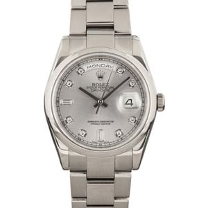 Rolex Day-Date ref 118209 White Gold