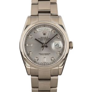 Rolex Day-Date ref 118209 White Gold