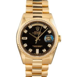 Rolex President 18238 Black Dial