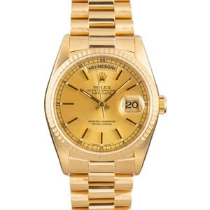 Pre-Owned Rolex President 18238 Fluted Bezel