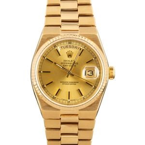 Used Rolex Day-Date OysterQuartz 19018 Yellow Gold