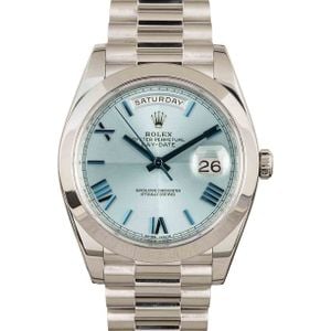 Rolex Day-Date 40 Ref 228206 Ice Blue Quadrant Dial