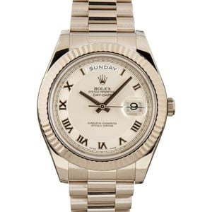 Rolex Day-Date II ref 218239 White Gold