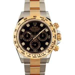 Preowned Rolex Daytona Chronograph 116503 Black Diamond Dial