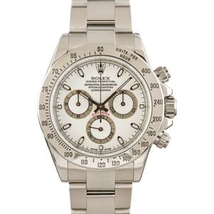 Used Rolex Daytona 116520 White Dial