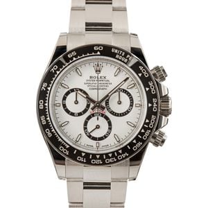 Pre-owned Rolex Daytona Ref 126500 White Dial