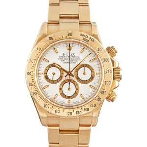 Rolex Daytona 16528 18k Yellow Gold Zenith Movement