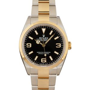 Pre-owned Rolex Explorer 124273 Steel & Gold