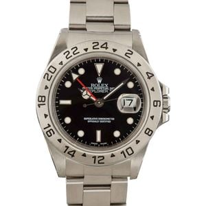 Pre-Owned Men's Rolex Explorer II Ref 16570 Black Dial