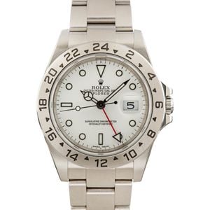 Mens Rolex Explorer II Ref 16570 White Polar Dial