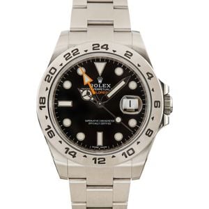 Pre-Owned Rolex Explorer II 216570 Black Dial