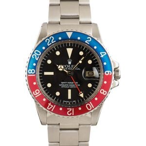 Vintage Rolex GMT-Master 1675 Pepsi Stainless Steel