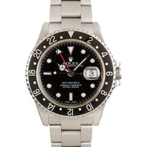 Pre-Owned Rolex GMT-Master II ref 16710 Black Dial