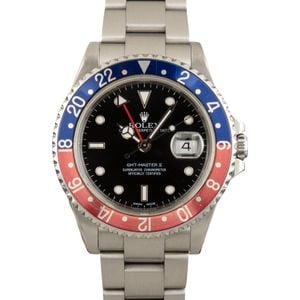 Pre-Owned Rolex GMT-Master II ref 16710 Black Dial