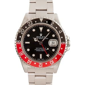 Pre-Owned Rolex GMT-Master II Ref 16710 Red & Black Coke