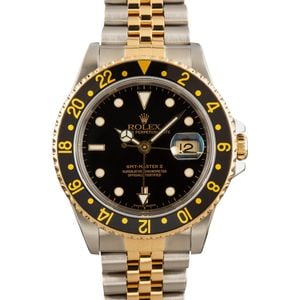 Pre-Owned Rolex GMT Master II Stainless Steel and Gold Mens Watch 16713