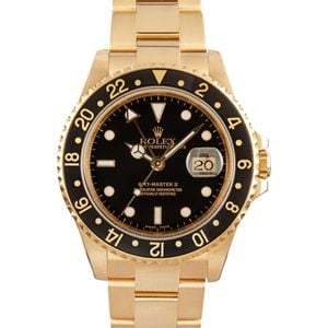 Rolex GMT-Master II ref 16718 18k Yellow Gold