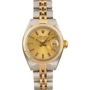 Ladies Rolex Date 6917 Champagne Dial