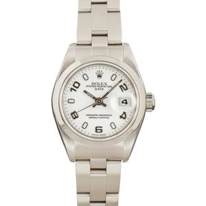 Rolex Date 79160 White Arabic Dial