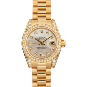 Pre-owned Lady Rolex Datejust 179158 Yellow gold