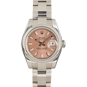 Pre-Owned Rolex Datejust 179160 Pink Luminous Index Dial