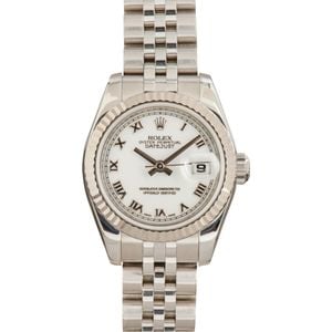 Ladies Rolex Datejust 179174 White Roman Dial