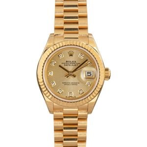 Ladies Rolex Datejust 279178 18k Yellow Gold