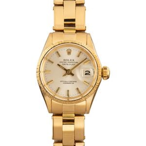 Ladies Rolex Datejust 6527 Barked Bezel