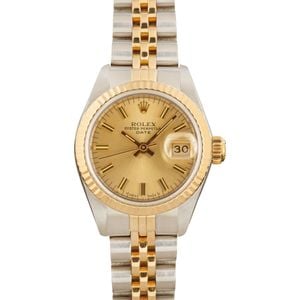 Women's Rolex Datejust 69173 Champagne