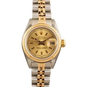 Datejust Ladies Rolex 69173 Champagne Dial