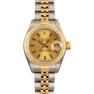 Ladies Rolex Datejust 69173 Champagne