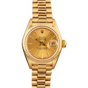 Rolex Lady Datejust 69178 Champagne Index Dial