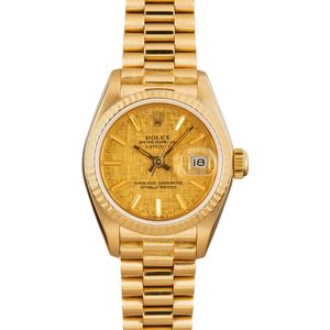 Ladies Rolex President 69178 Linen Dial