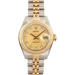 Lady Rolex Datejust 79173 Champagne Jubilee Diamond Dial