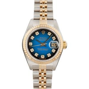 Lady Rolex Datejust 79173 Blue Vignette Diamond Dial