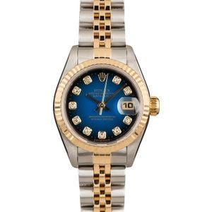 Lady Rolex Datejust 79173 Blue Vignette Diamond Dial