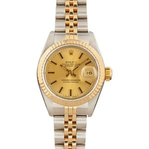 Datejust Ladies Rolex 69173 Champagne Dial