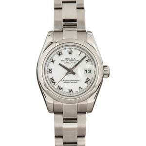 Ladies Rolex Datejust 179160 White Dial