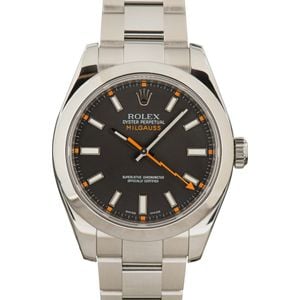 Used Rolex Milgauss 116400 Black Index Dial